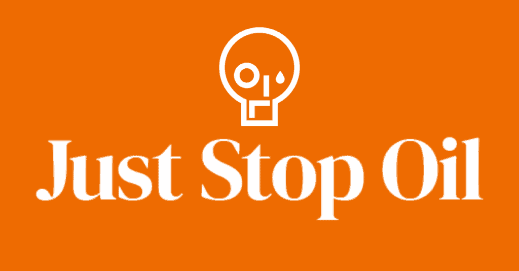 Just Stop Oil Banner with Logo