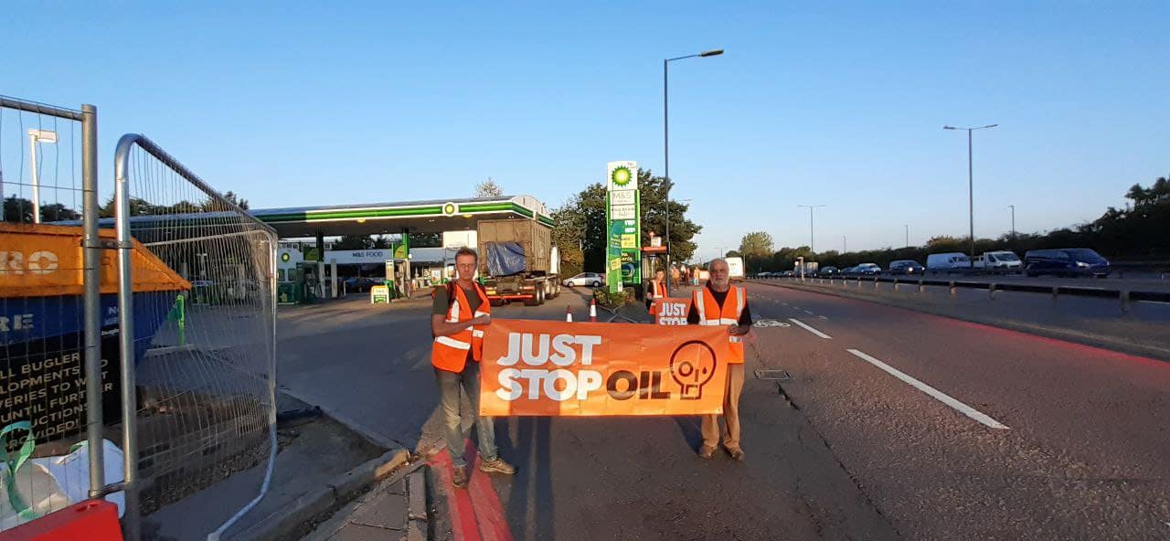 Breaking Just Stop Oil pumps at 7 service stations in